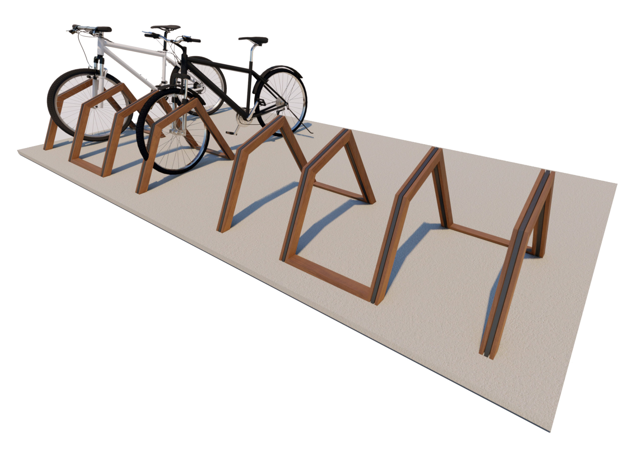 Dots Folded Bollard Bicycle Rack C