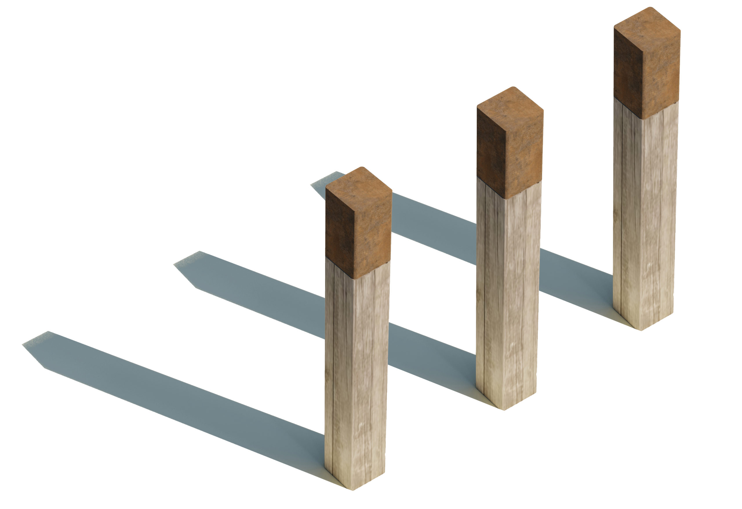 Wood and Steel Bollard